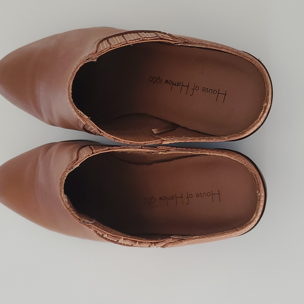 House of Harlow 1960 "Rowen" Western Slip-On Mule in Wheat-Colored Brown… - Picture 7 of 9